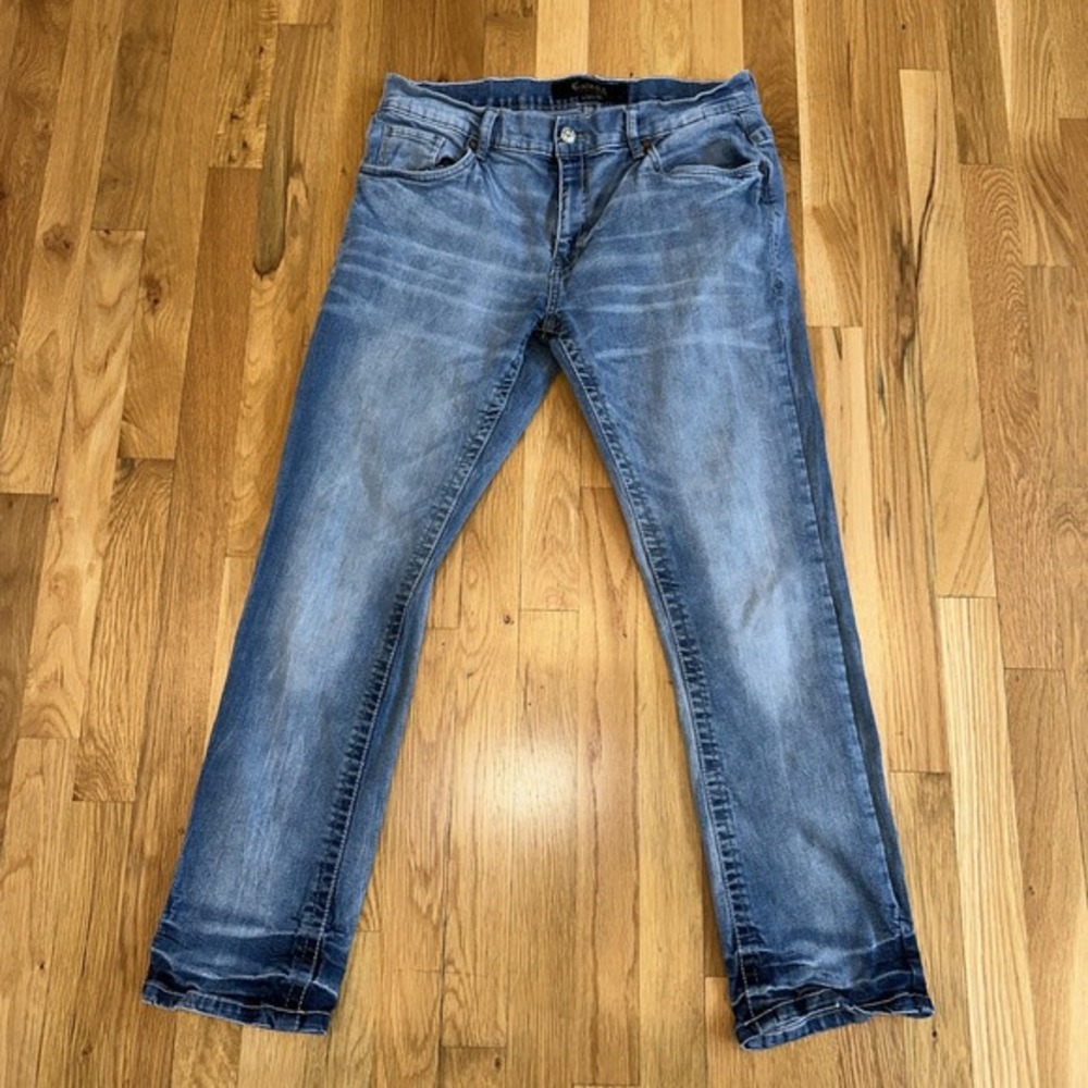 Cultura New York Skinny Jeans Men's Size 36x30 Stretch Dark Wash Blue Denim